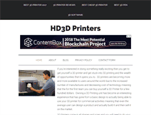 Tablet Screenshot of hd3dprinters.com